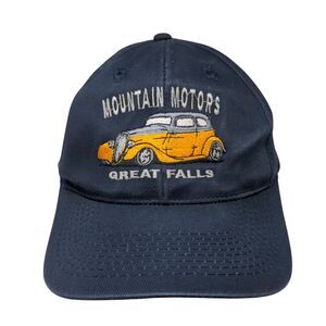 Mountain Motors Great Falls Slideback Hat Blue OSFA Adjustable Ultra Club